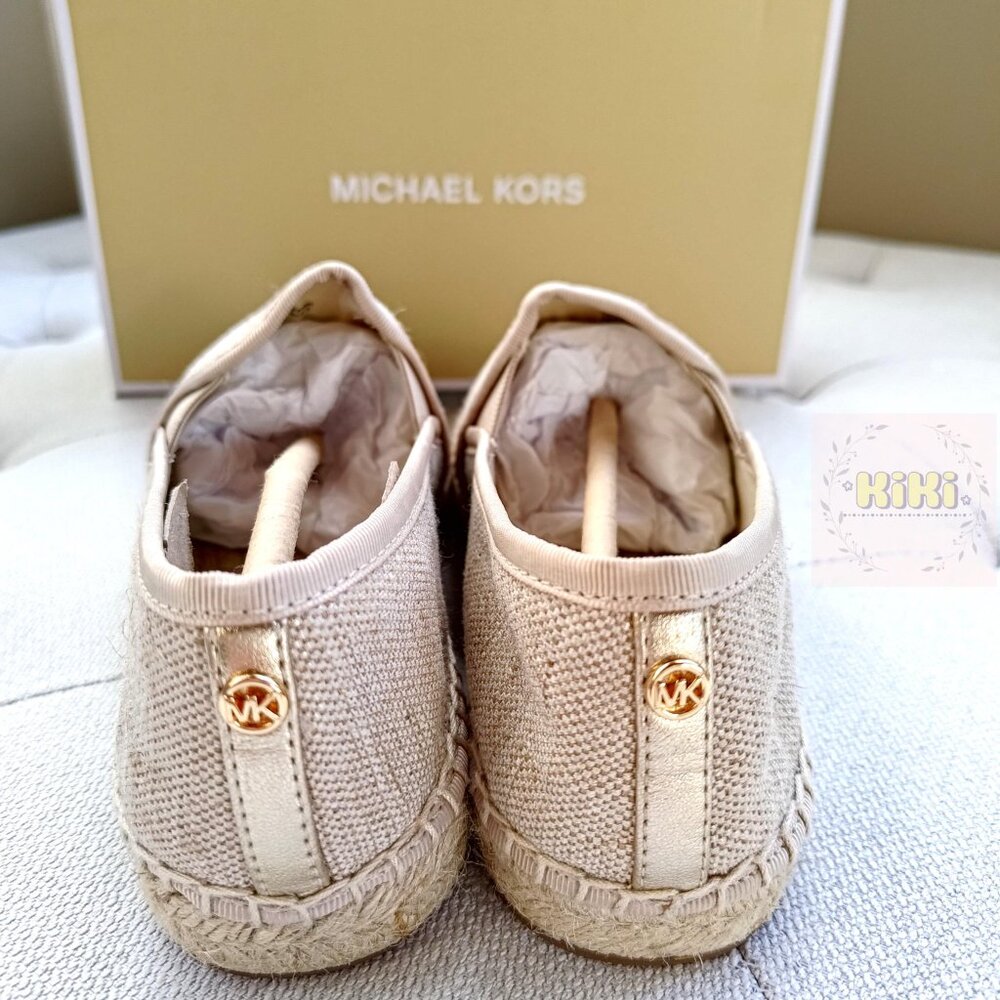 Michael Kors Hastings Metallic Canvas Espadrille size 6.5 49S5HTFP3D - Picture 9 of 11